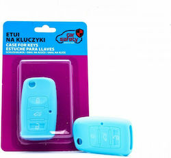 Θήκη Κλειδιού Car Safety από Σιλικόνη με 3 Κουμπιά για Seat / Skoda / VW σε Μπλε Χρώμα Θήκη Κλειδιού Car Safety από Σιλικόνη με 3 Κουμπιά για Seat / Skoda / VW σε Μπλε Χρώμα