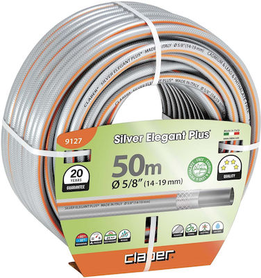 Claber Hose Watering Silver Elegant Plus 5/8" 50m