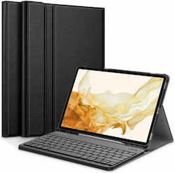 Tech-Protect SC Pen Flip Cover Synthetic Leather with Keyboard English US Black (Galaxy Tab A8)