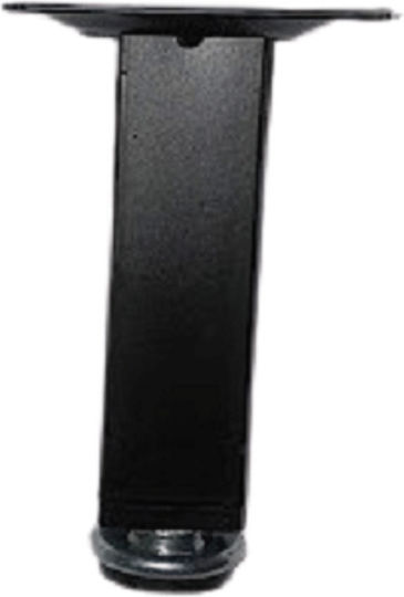 Marmouris Metallisches Möbelbein mit Regulator Für Schrank / Kleiderschrank 2.5x2.5x10cm Schwarze