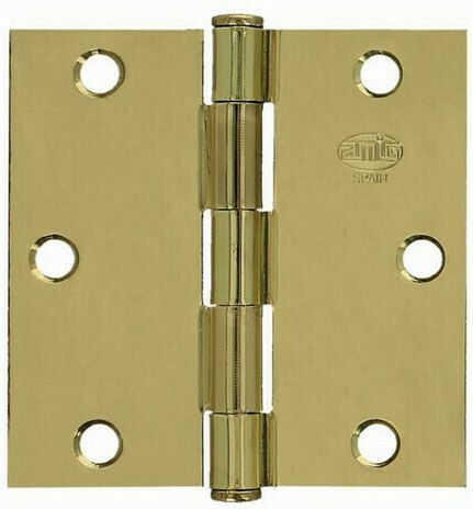 Amig Metallic Furniture Hinge Χρυσό 35x35mm