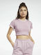 Classics Natural Dye Women's Summer Crop Top Cotton Short Sleeve Infused Lilac