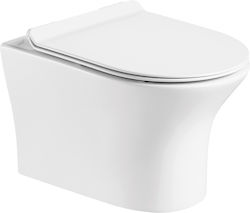 Ceramita Viral Wandhängende Toilette Randlos mit Schlank Deckel Sanftes Schließen Weiße