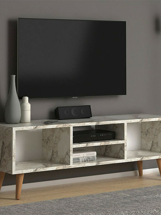 Stand TV Loren Alb L120xA30xÎ40cm