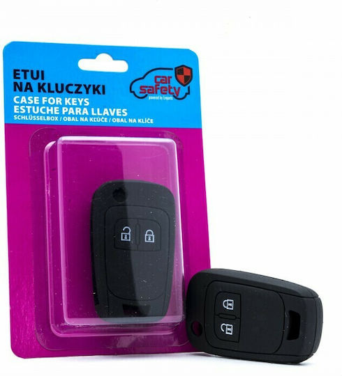 Θήκη Κλειδιού Car Safety από Silikon με 2 Κουμπιά για Chevrolet / Opel σε Schwarz Χρώμα