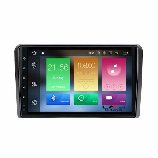 LM Digital Ηχοσύστημα Αυτοκινήτου για Seat Alhambra / Toledo / Altea Skoda Fabia / Roomster / Superb / Yeti Volkswagen Jetta / Caddy / Golf / Beetle / Passat 2004-2014 (Bluetooth/USB/WiFi/GPS/Apple-Carplay/Android-Auto) με Οθόνη Αφής 9"