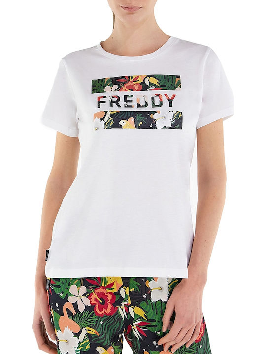 Freddy Women's T-shirt Floral White