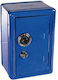 Money Box Metal Blue 12x10x18.5cm