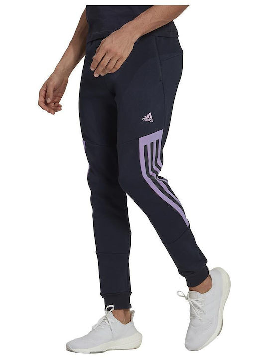 Adidas Future Icons Men's Sweatpants with Rubber Navy Blue