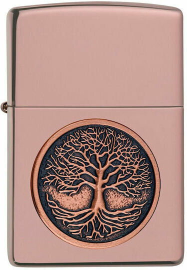 Zippo Tree Life Winddichter Feuerzeug Flamme Rose Gold