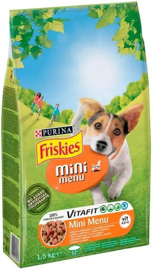 Friskies Friskies Mini Menu Vitafit 1.5kg Dry Food Gluten-Free for Adult Small Breed Dogs with Chicken and Vegetables