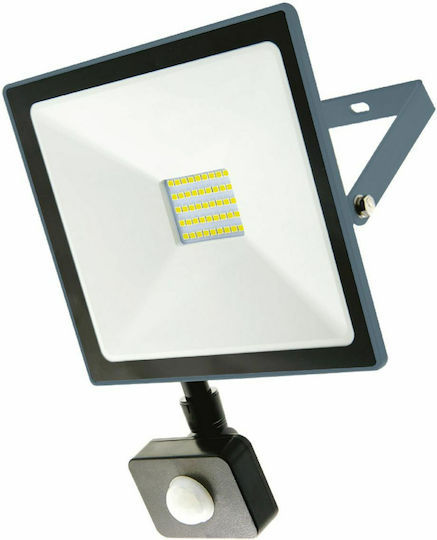 Vito Vito Στεγανός Προβολέας LED 30W Ψυχρό Λευκό 6000K με Αισθητήρα Κίνησης IP44