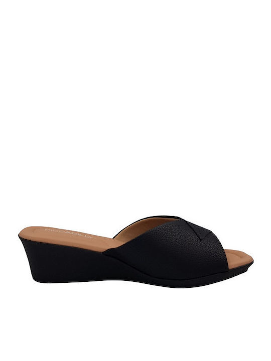 Anatomic Women's Leather Platform Wedge Sandals Black