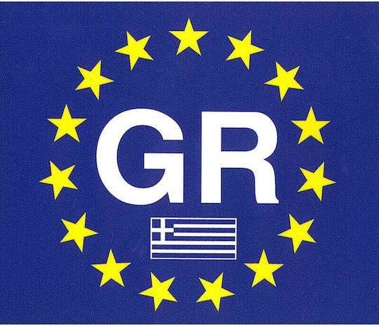 Auto Gs Car Flag Stickers 10 x 10cm in Blue Color 1pcs
