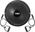 Amila Balance Ball Black 60x60x23cm with Diameter 60cm