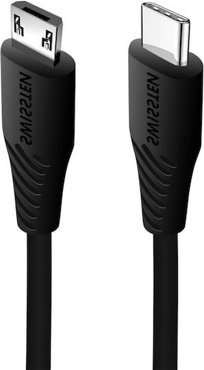 Swissten USB 2.0 Cable USB Type-C Male - Micro USB-A Black Length 1m