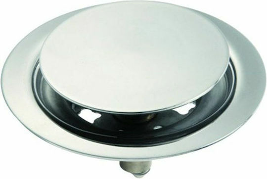 PoolStar Στρογγυλό Γυαλιστερό #32150 Pop Up Ανοξείδωτη Σχάρα Δαπέδου με Διάμετρο 100χιλ. Ασημί