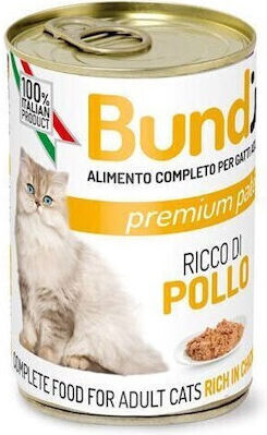 Bundy Adult Wet Food for Adult Cats in Cans with Chicken 400gr