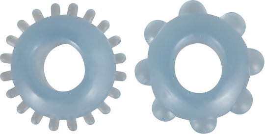 You2Toys Cock Ring Set Transparent Blue 2τμχ