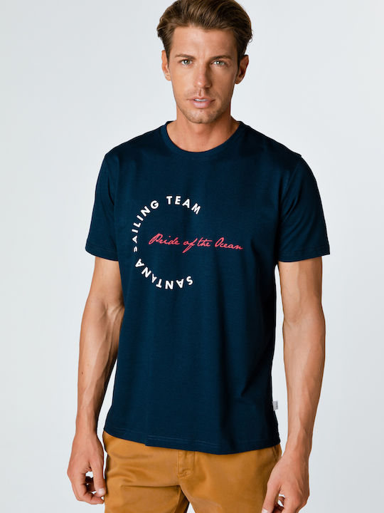 Snta T-shirt with Pride of the Ocean print - Blue Navy