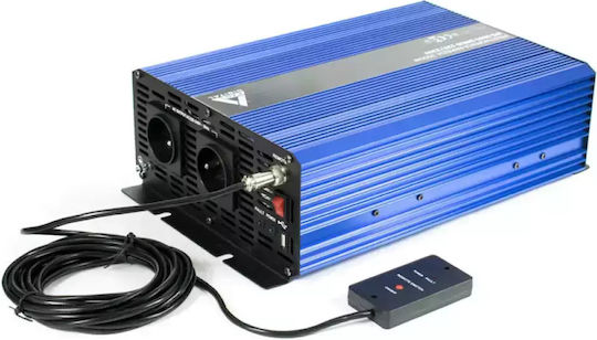 Azo Digital AZO Digital IPS-3000S Car Inverter 3000W to Converter 12V DC in 230V AC
