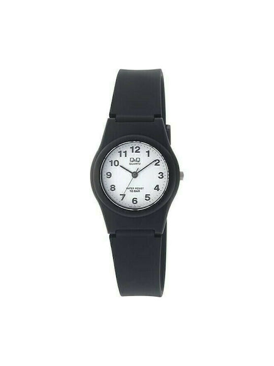 Q&Q Watch with Black Rubber Strap