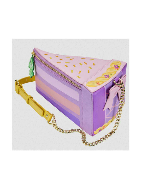 Loungefly Disney Tangled Cosplay Cake Παιδική Τσάντα Ώμου Μωβ 23.75x12.5x15εκ.