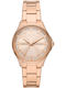 Armani Exchange Damen Uhr mit Rose Gold Metallarmband