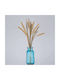 GloboStar Διακοσμητικό Βάζο Glas Layla Blau 11x11x22cm 1Stück