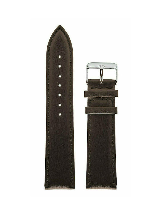 Tzevelion Leather Strap Dark brown 22mm