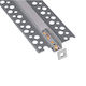 Eurolamp Gemauert Aluminiumprofil für LED-Streifen mit Opal Abdeckung für Gipskarton 200x5.8x1.3cm