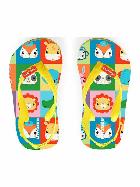 Mitsuko Kids' Flip Flops Yellow