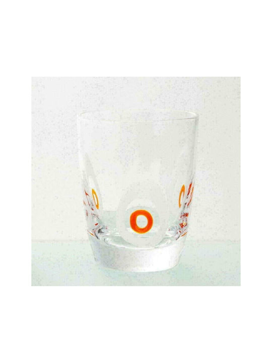 Cryspo Trio Poua Glas Whiskey aus Glas Orange 1Stück