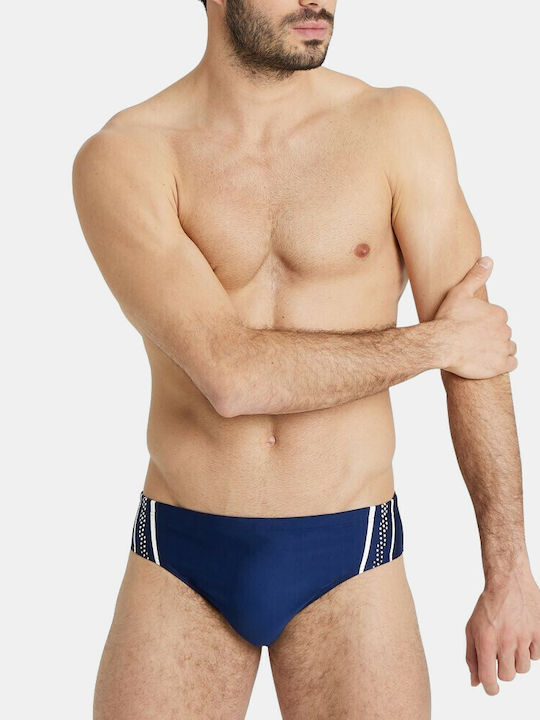 arena USA Swim Brief Navy 男性用競泳水着/ 競パン 紺 Arena Men's Swimwear Slip Navy Blue with Patterns 005325-700