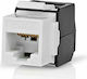 Nedis Single External Network Socket RJ45 Type Cat6 in Black Color