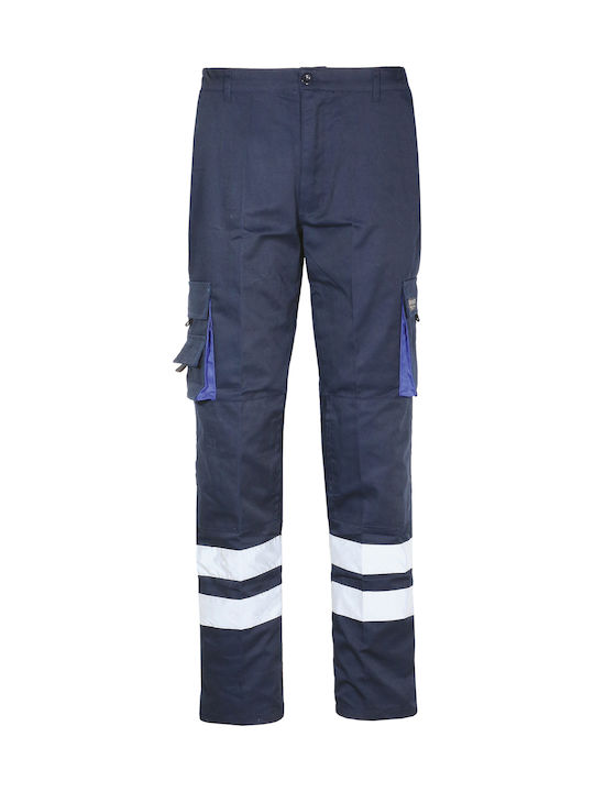 Fageo Jachete de lucru cu elemente reflectorizante Pantaloni de lucru Albastru 507RT