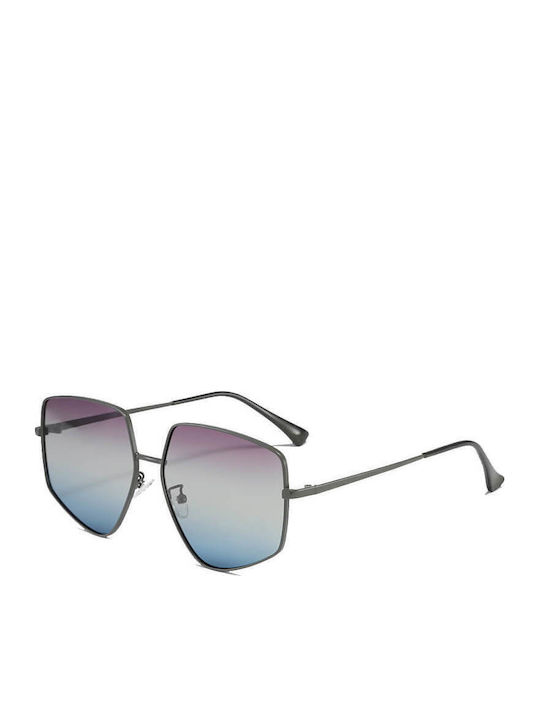 Moscow Mule Jackie O Men's Sunglasses with Gray Metal Frame and Polarized Lens MM/0317/2