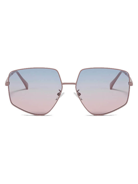 Moscow Mule Jackie O Men's Sunglasses with Rose Gold Metal Frame and Transparent Gradient Polarized Lens MM/0317/4