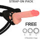 Rock Army Spitfire Gurtzeug mit Dildo 21cm in Hautfarbe