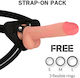 Rock Army Kingcobra Gurtzeug mit Dildo 24cm und Vibration in Hautfarbe