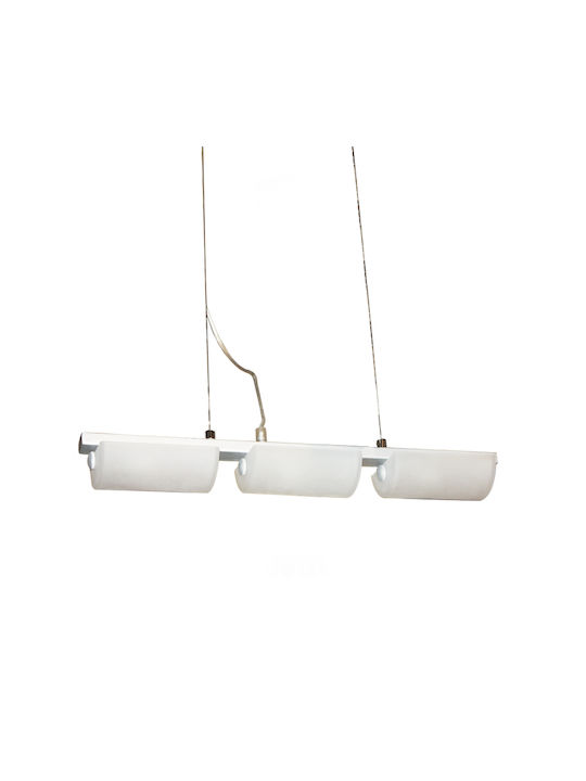 Aca Netto Pendant Light Three-Light for Socket G9 White