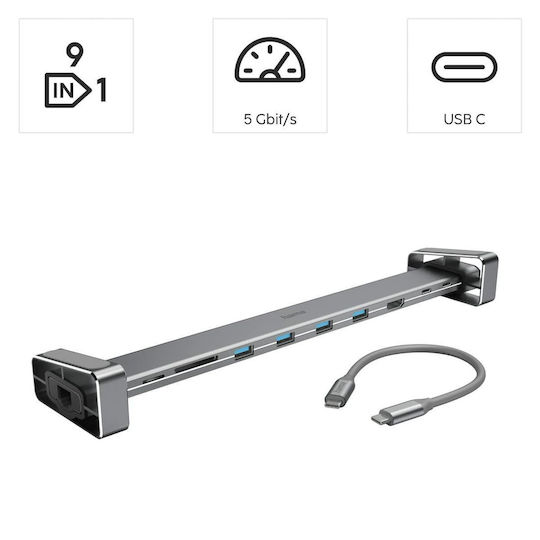 HAMA USB-C Stație de andocare cu HDMI 4K PD Gri (00200103)