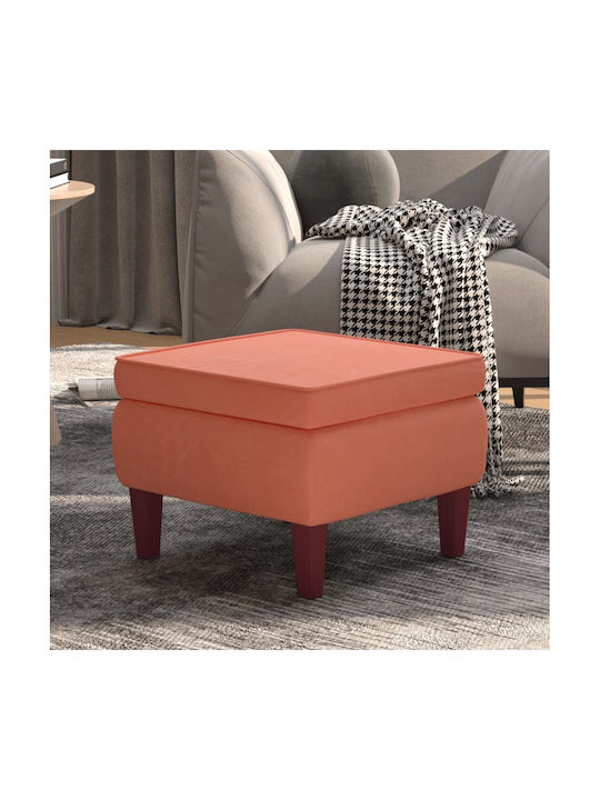 Stool Footstool Upholstered with Velvet Pink 55...