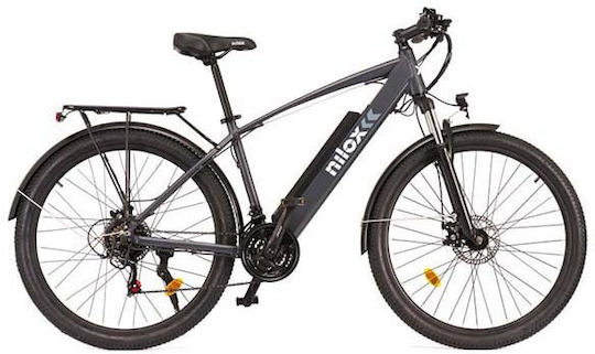 Nilox Doc X7 Plus 27.5" 2022 Μαύρο Ηλεκτρικό Ποδήλατο Trekking