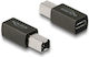 DeLock Converter USB-B male to USB-C female Gray 1pcs 65839