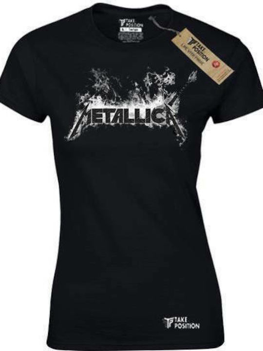Takeposition Γυναικείο T-shirt Metallica σε Μαύρο χρώμα