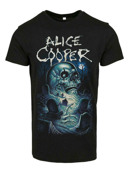 Merchcode Alice Cooper Graveyard T-shirt Black Cotton MC770-00007