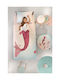 Saint Clair Seturi de cearșafuri Single Bumbac Mermaid Roz 170x250cm 2buc