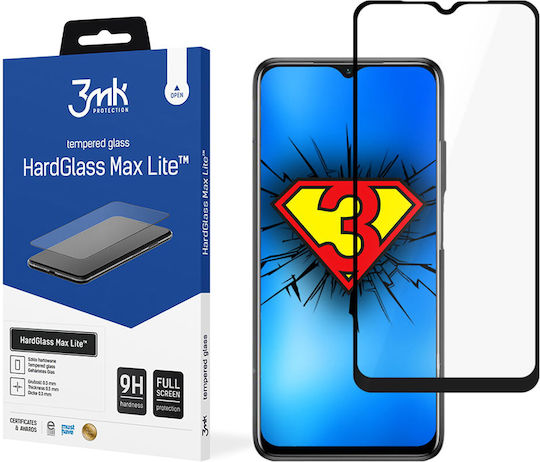 3MK HardGlass Max Lite 5D Tempered Glass Μαύρο (Realme C31)