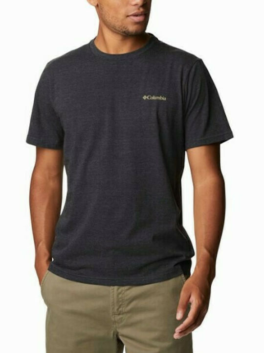 Columbia High Dune Ανδρικό T-shirt Anthracite με Λογότυπο